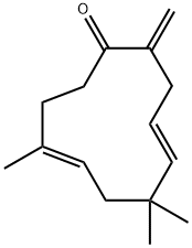 (4E,8E)-6,6,9-Trimethyl-2-methylene-4,8-cycloundecadien-1-one Struktur
