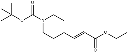 N-BOC-4-(2-ETHOXYCARBONYL-VINYL)-PIPERIDINE, 198895-61-3, 结构式