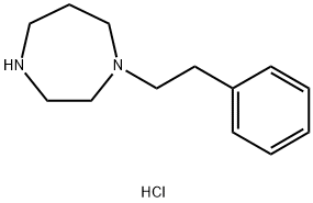 1-(2-フェニルエチル)-1,4-ジアゼパン二塩酸塩 化学構造式