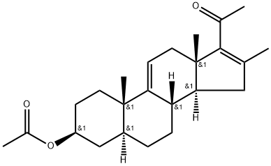 3-Acetyloxy-16-methylpregna-9(11),16-dien-20-one 化学構造式