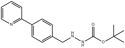 tert-Butyl 2-(4-(pyridin-2-yl)benzyl)hydrazinecarboxylate Struktur