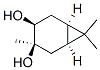 (1alpha,3beta,4beta,6alpha)-3,7,7-trimethylbicyclo[4.1.0]heptane-3,4-diol Structure