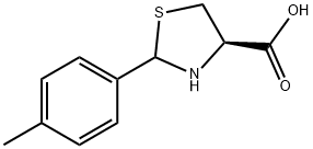2-[r,s]-(4-methylphenyl)thiazolidine-4-[r]-carboxylic acid Struktur