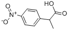 2-(4-ニトロフェニル)プロピオン酸 化学構造式