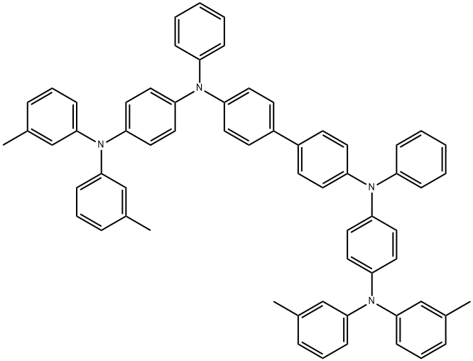 N,N'-ビス[4-ジ(m-トリル)アミノフェニル]-N,N'-ジフェニルベンジジン 化学構造式