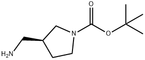 (S)-3-(アミノメチル)-1-N-BOC-ピロリジン 化学構造式