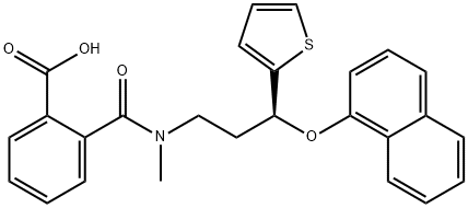 2-[[Methyl[(3S)-3-(1-naphthalenyloxy)-3-(2-thienyl)propyl]aMino]carbonyl]benzoic Acid Struktur