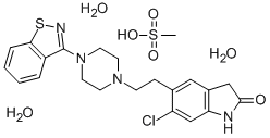 甲磺酸齐拉西酮, 199191-69-0, 结构式