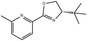 2-[(4S)-4-(1,1-二甲基乙基)-4,5-二氢-2-唑啉基]-6-甲基吡啶 结构式