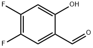 4,5-ジフルオロ-2-ヒドロキシベンズアルデヒド 化学構造式
