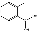2-フルオロフェニルボロン酸 化学構造式