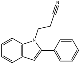 2-phenyl-1H-indole-1-propiononitrile Struktur