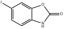 6-ヨード-2,3-ジヒドロ-1,3-ベンゾキサゾール-2-オン 化学構造式
