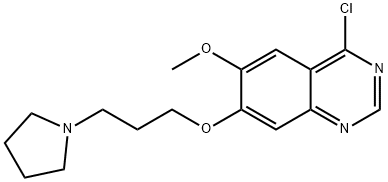 4-氯-6-甲氧基-7-(3-吡咯烷-1-丙氧基)喹唑啉, 199327-69-0, 结构式