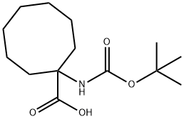 BOC-1-氨基-1-环辛烷甲酸 结构式
