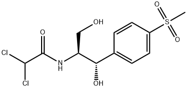 Acetamide, 2,2-dichloro-N-(2-hydroxy-1-(hydroxymethyl)-2-(4-(methylsul fonyl)phenyl)ethyl)-, (S-(R*,R*))-, 19934-71-5, 结构式