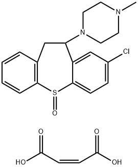 Piperazine, 1-(8-chloro-10,11-dihydrodibenzo(b,f)thiepin-10-yl)-4-meth yl-, S-oxide, (Z)-2-butenedioate (1:1) Structure