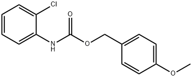 Carbamic acid, (2-chlorophenyl)-, (4-methoxyphenyl)methyl ester (9CI) Struktur