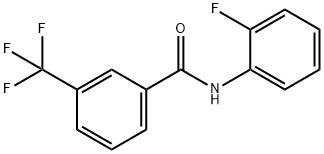 N-(2-フルオロフェニル)-3-(トリフルオロメチル)ベンズアミド 化学構造式