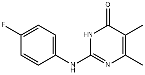 4-羟基-2-(4-氟苯胺)-5,6-二甲基嘧啶, 199463-17-7, 结构式