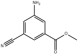 3-氨基-5-氰基苯甲酸甲酯,199536-01-1,结构式