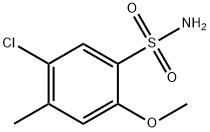 5-氯-2-甲氧基-4-甲苯磺酰胺, 199590-75-5, 结构式