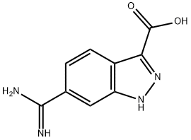 6-CARBAMIMIDOYL-1H-INDAZOLE-3-CARBOXYLIC ACID Struktur