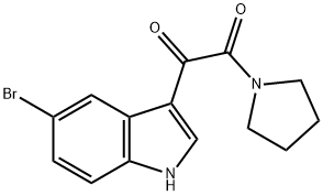 1-(5-溴-1H-吲哚-3-基)-2-(哌啶-1-基)乙烷-1,2-二酮,199658-92-9,结构式