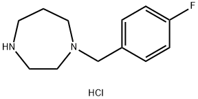 1-(4-フルオロベンジル)ホモピペラジン 化学構造式