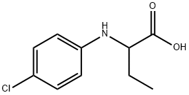 2-[(4-クロロフェニル)アミノ]ブタン酸 化学構造式