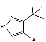 4-溴-3-三氟甲基吡唑, 19968-17-3, 结构式