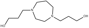 1,4-ビス(3-ヒドロキシプロピル)ヘキサヒドロ-1H-1,4-ジアゼピン 化学構造式