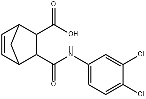 3-{[(3,4-二氯苯基)氨基]羰基}二环[2.2.1]庚-5-烯-2-羧酸,199735-88-1,结构式