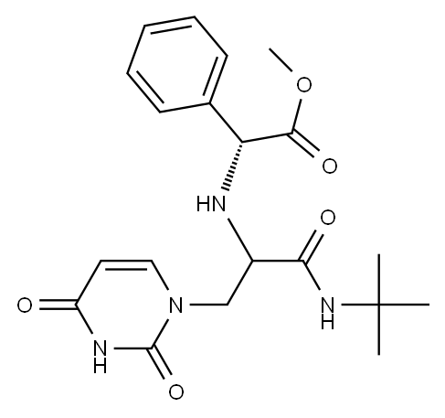 199787-81-0 Benzeneacetic acid, alpha-[[1-[(3,4-dihydro-2,4-dioxo-1(2H)-pyrimidinyl)methyl]-2-[(1,1-dimethylethyl)amino]-2-oxoethyl]amino]-, methyl ester, (alphaR)- (9CI)