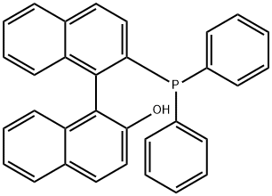 2-(ジフェニルホスフィノ)-1,1′-ビナフタレン-2′-オール 化学構造式