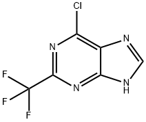 6-CHLORO-2-(TRIFLUOROMETHYL)-9H-PURINE 化学構造式
