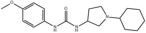 1-(1-Cyclohexyl-3-pyrrolidinyl)-3-(p-methoxyphenyl)urea Structure