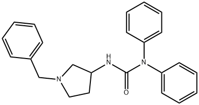 3-(1-ベンジルピロリジン-3-イル)-1,1-ジフェニル尿素 化学構造式
