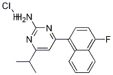 4-(4-氟-1-萘基)-6-(1-甲基乙基)-2-嘧啶胺盐酸盐, 199864-86-3, 结构式