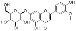 CHRYSOERIOL-7-O-BETA-D-GLUCOSIDE 化学構造式