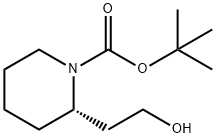 (S)-1-N-BOC-ピペリジン-2-エタノール 化学構造式