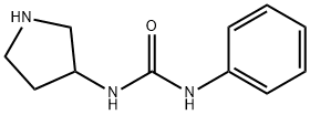 1-苯基-3-(3-吡咯烷基)脲, 19996-87-3, 结构式