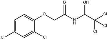 2-(2,4-dichlorophenoxy)-N-(2,2,2-trichloro-1-hydroxy-ethyl)acetamide Struktur