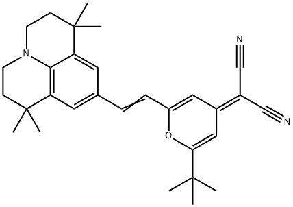 4-(Dicyanomethylene)-2-tert-butyl-6-(1,1,7,7-tetramethyljulolidin-4-yl-vinyl)-4H-pyran Struktur