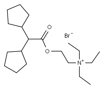 2-(2,2-DICYCLOPENTYLACETYL)OXYETHYL-TRIETHYLAZANIUM,BROMIDE 结构式