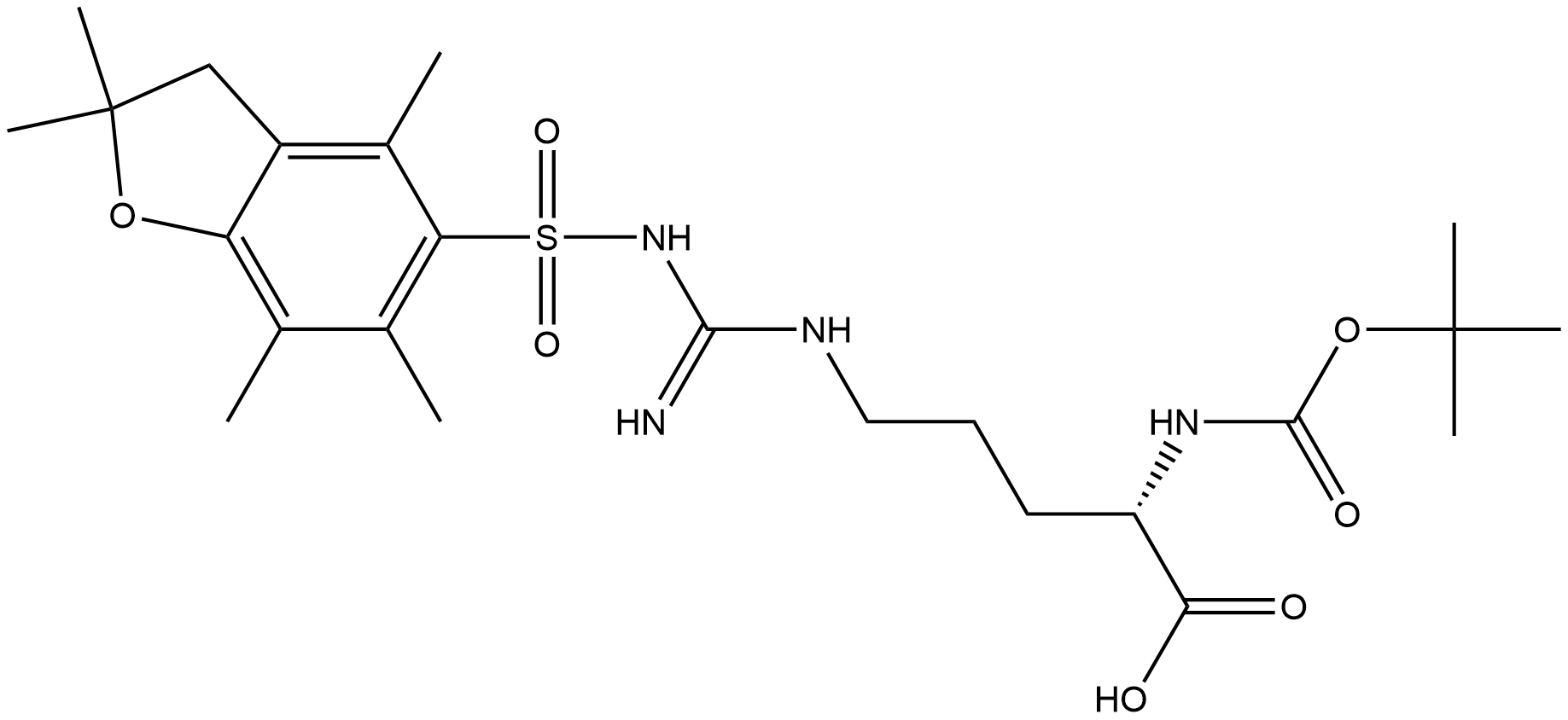 BOC-ARG(PBF)-OH Structure