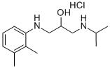 2-Propanol, 1-(isopropylamino)-3-(2,3-xylidino)-, monohydrochloride 结构式