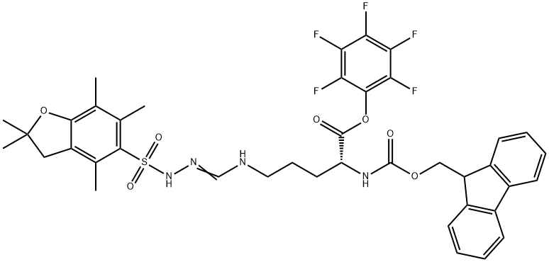 200132-33-8 N5-[[[(2,3-二氢-2,2,4,6,7-五甲基-5-苯并呋喃基)磺酰基]氨基]亚氨基甲基]-N2-[(9H-芴-9-基甲氧基)羰基]-D-鸟氨酸五氟苯酯
