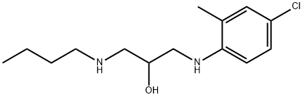 1-(Butylamino)-3-(4-chloro-o-toluidino)-2-propanol 结构式