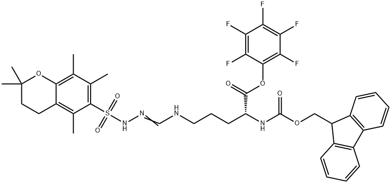 FMOC-D-ARG(PMC)-OPFP Struktur